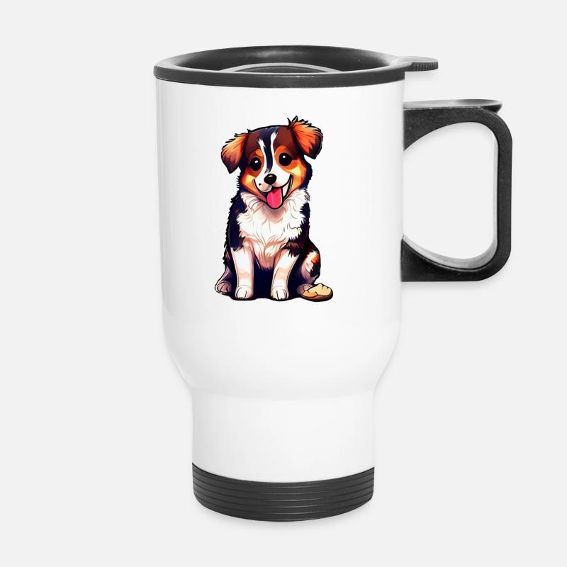 Dog magic: joy on four paws - Thermal mug with handle - white