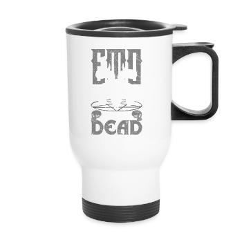 Emoticon Emo Is Not Dead Emocore Aesthetic - Thermobecher mit Tragegriff - Weiß - Vorne