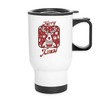 Rudi le Ren 2 - Tasse isotherme avec poignée - blanc - Devant