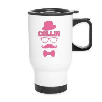 Prénom Collin - Tasse isotherme avec poignée - blanc - Devant