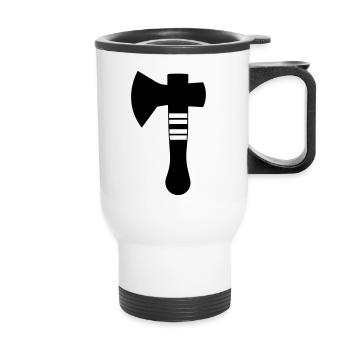 axe - Thermal mug with handle - white - Front