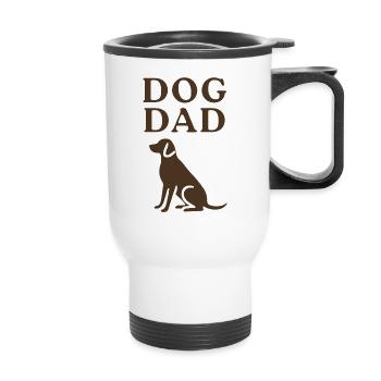 Silhouette de papa chien Labrador amour - Tasse isotherme avec poignée - blanc - Devant