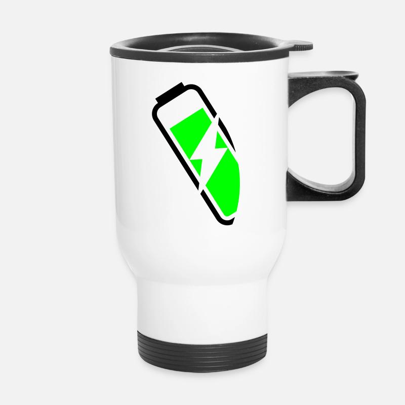 energetic - Thermal mug with handle - white