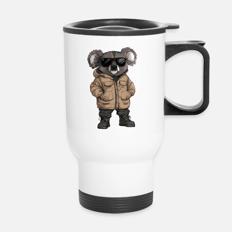 Koala kølig vinter - Termokrus med bærehåndtag - hvid