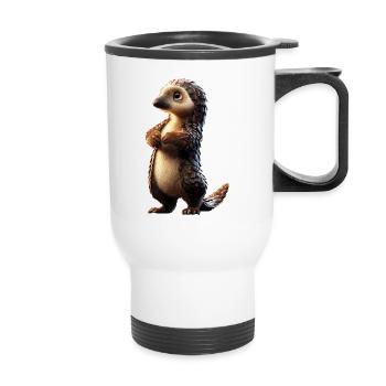 Pangolin Pangolin Pomme de pin Pangolins - Tasse isotherme avec poignée - blanc - Devant