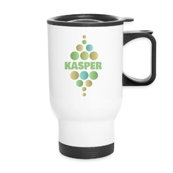 Kasper als Vorname - Thermobecher mit Tragegriff - Weiß - Vorne
