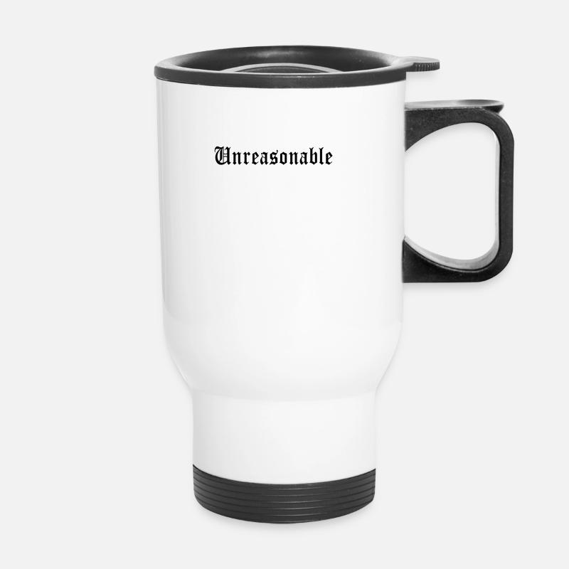 Unreasonable Fighter Boxer MMA Alpha Workout - Thermal mug with handle - white