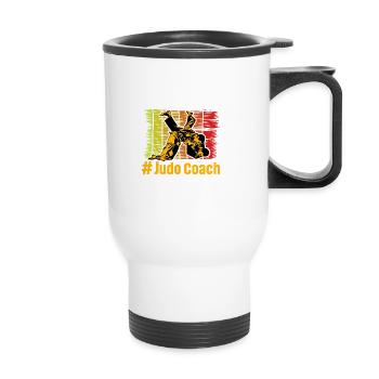 Entraîneur de judo - Tasse isotherme avec poignée - blanc - Devant