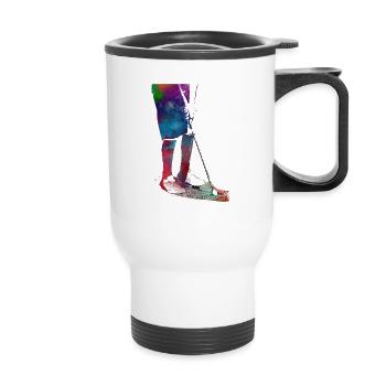 Sport des joueurs de golf #golf #sport - Tasse isotherme avec poignée - blanc - Devant