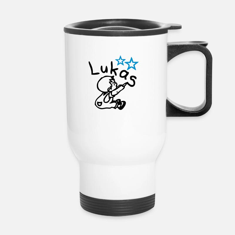 naam lukas © - Thermobecher mit Tragegriff - Weiß