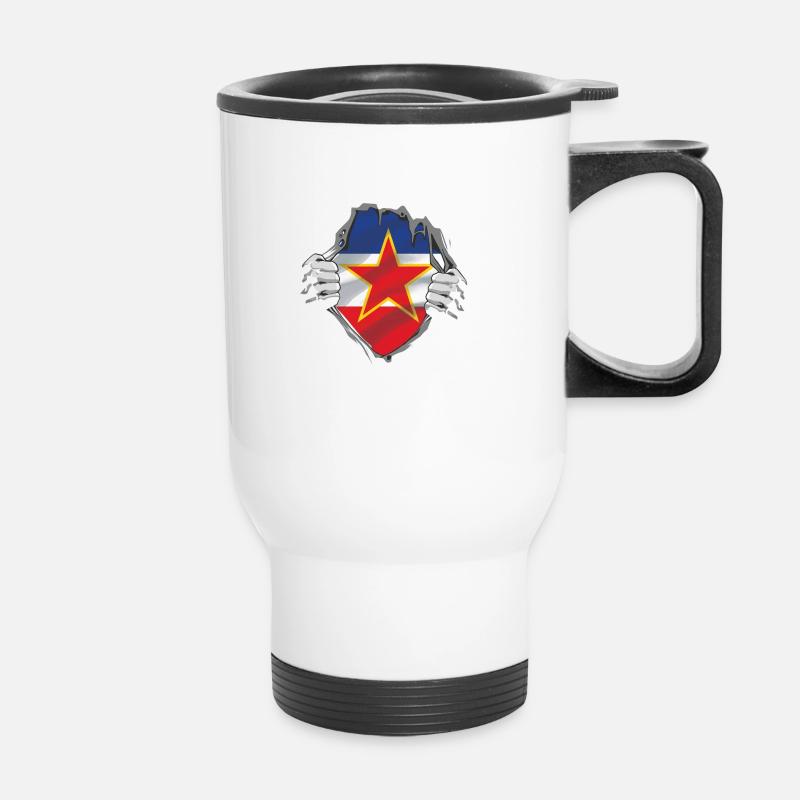 Balkan Yugoslavia nostalgia gift idea - Thermal mug with handle - white
