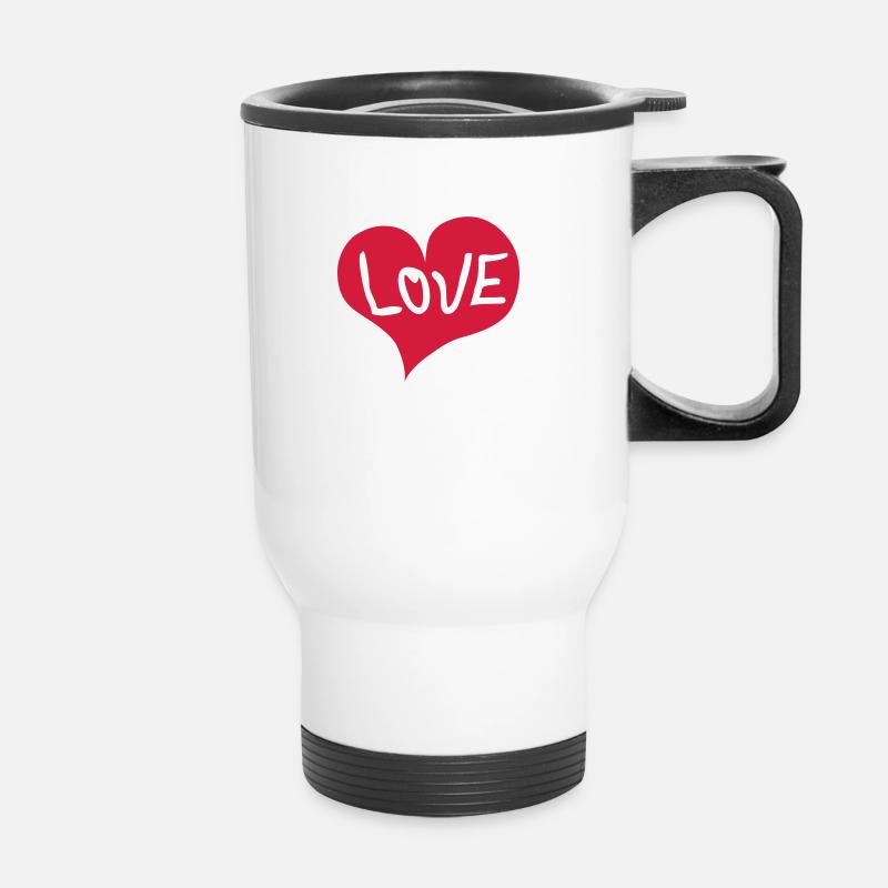 love - Tasse isotherme avec poignée - blanc
