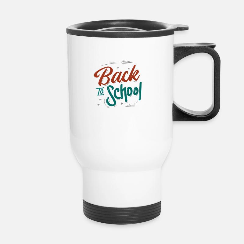 Back to school - Thermobecher mit Tragegriff - Weiß