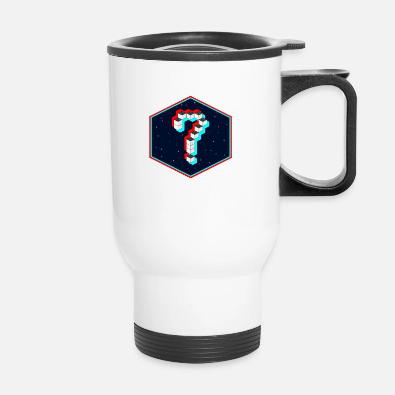 The question - Thermal mug with handle - white