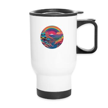JAPON par AUDIA rond - Tasse isotherme avec poignée - blanc - Devant
