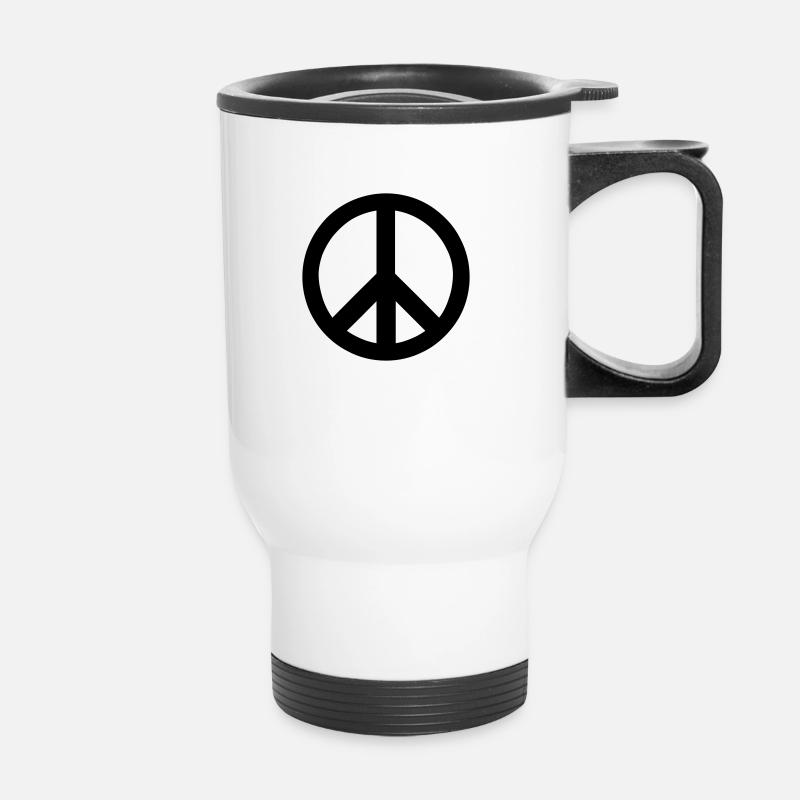 Peace Symbol - Thermal mug with handle - white