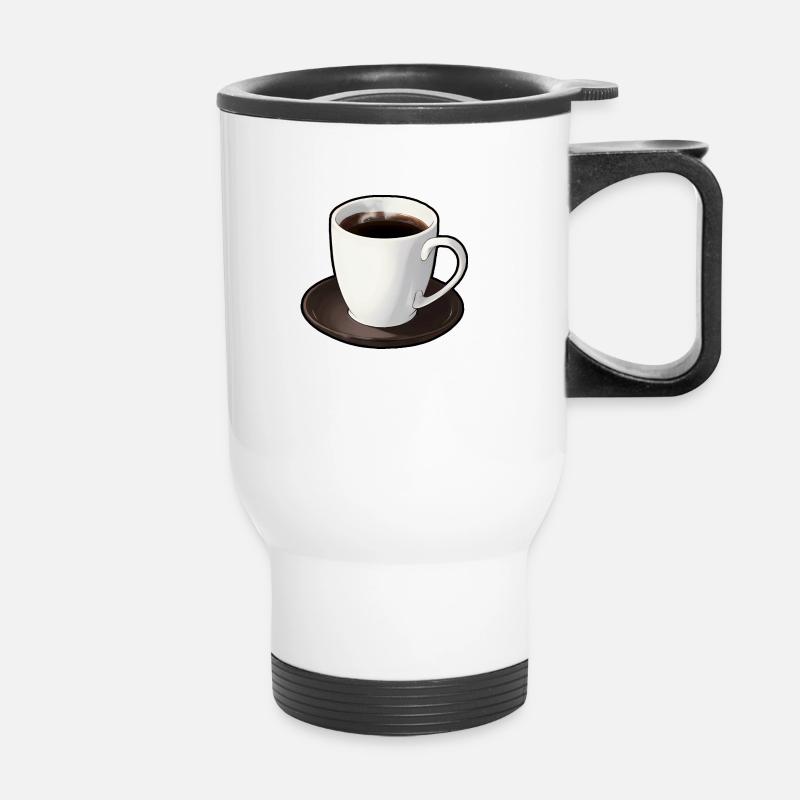 cup of coffee - Thermal mug with handle - white