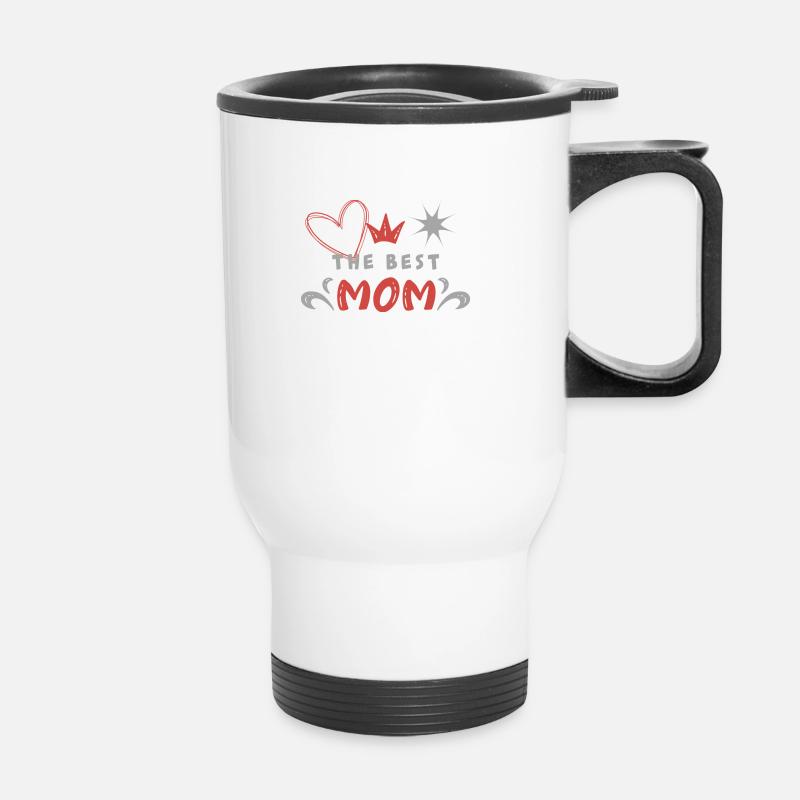Best Mom - Thermobecher mit Tragegriff - Weiß