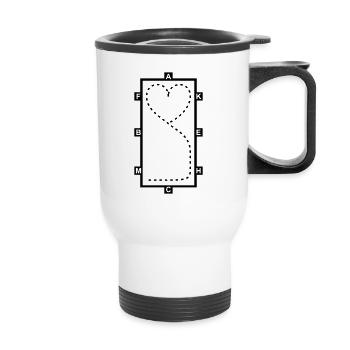 Dressage Riding heart - Dressage Equitation coeur - Tasse isotherme avec poignée - blanc - Devant