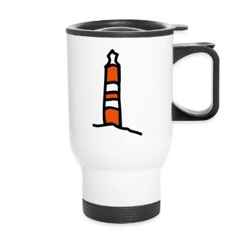 Phare d'Amrum - Tasse isotherme avec poignée - blanc - Devant