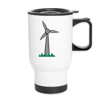 Windrad - Thermal mug with handle - white - Front