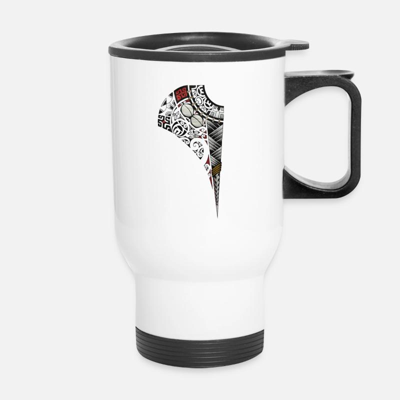 Polynesia tattoo design "CedMa" - Thermal mug with handle - white