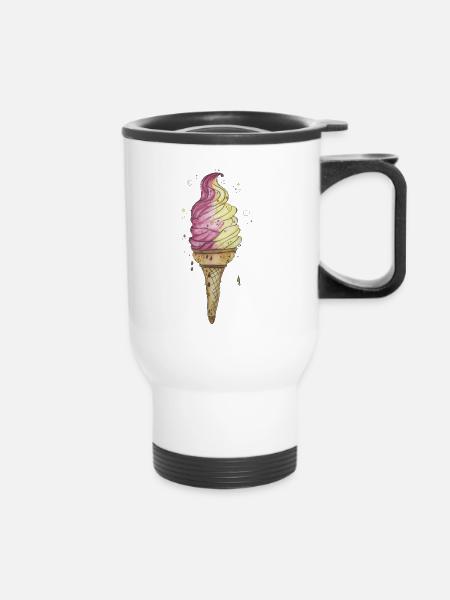 Eis,Eis! - Thermobecher mit Tragegriff - Weiß