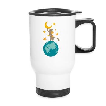 To the moon and back - Thermal mug with handle - white - Front