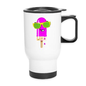 Popsicles Summer heat cool sunglasses delicious - Thermal mug with handle - white - Front