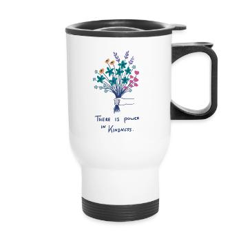 Blumenstrauß - Thermobecher mit Tragegriff - Weiß - Vorne