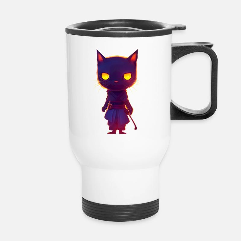 Assassin Stealth Cat - Thermobecher mit Tragegriff - Weiß