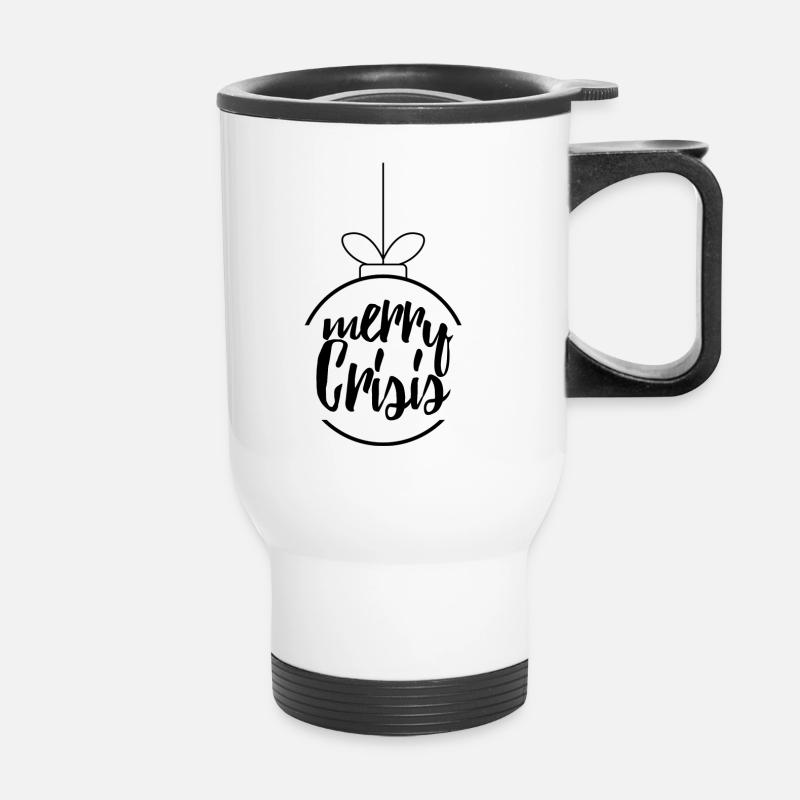 Merry Crisis - Thermal mug with handle - white