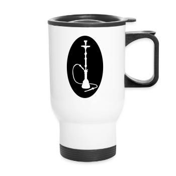 hookah - Thermal mug with handle - white - Front