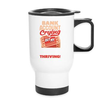 Bank Account Crying, Concert Ticket Collection - Thermobecher mit Tragegriff - Weiß - Vorne