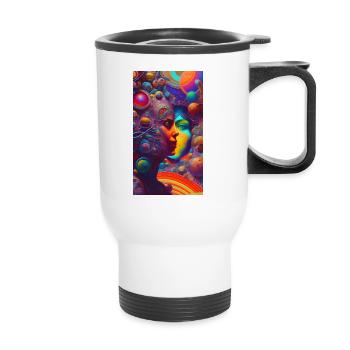 Une symphonie de la dualité - Tasse isotherme avec poignée - blanc - Devant