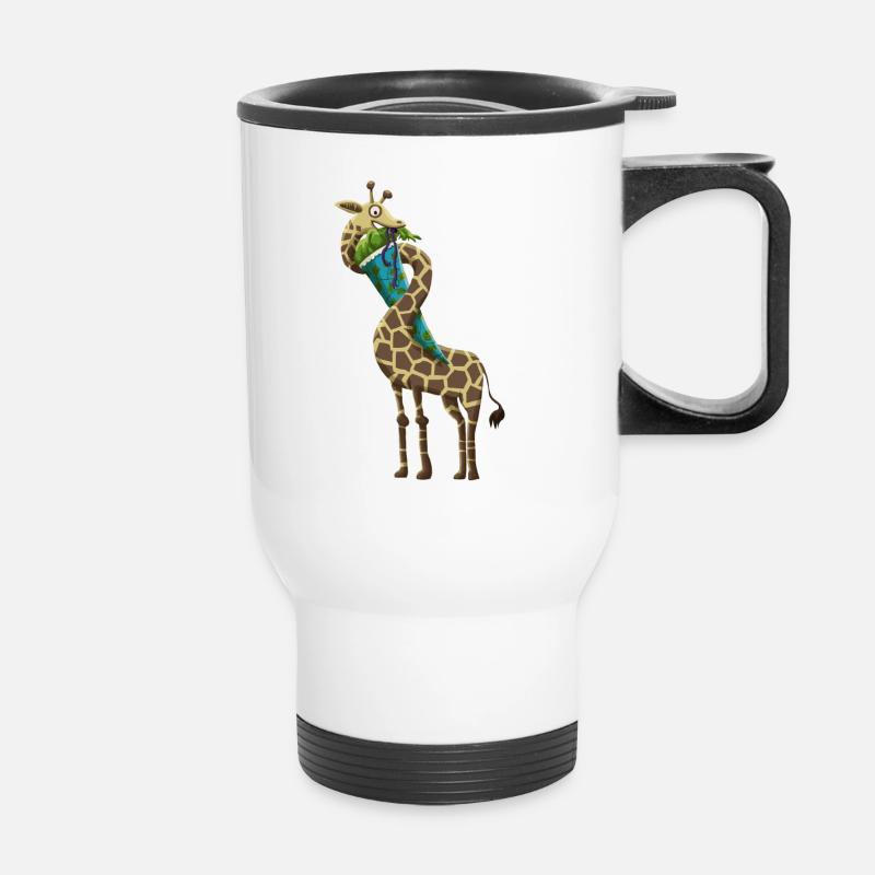 Giraffe Schultüte - Thermobecher mit Tragegriff - Weiß