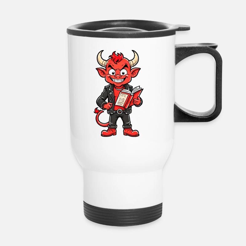 Diable rouge - Tasse isotherme avec poignée - blanc
