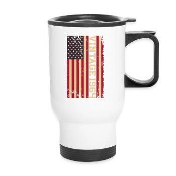Vintage 1964 US Flag - Thermal mug with handle - white - Front