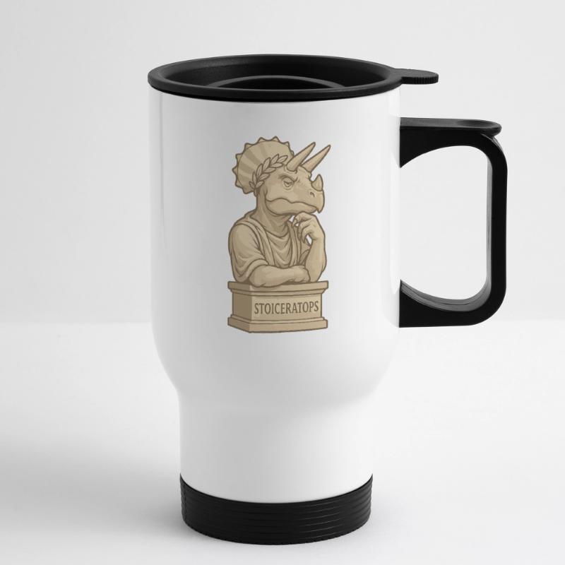 Stoiceratops Tasse isotherme avec poignée
