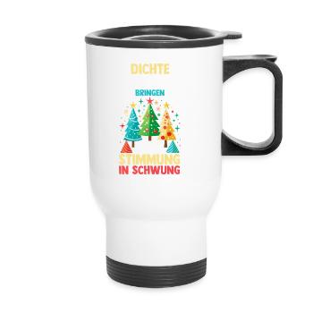 Weihnachtsmann Fichten Weihnachtsbaum Weihnachten - Thermobecher mit Tragegriff - Weiß - Vorne