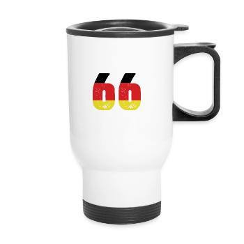 66 Number Jersey Germany - Thermal mug with handle - white - Front