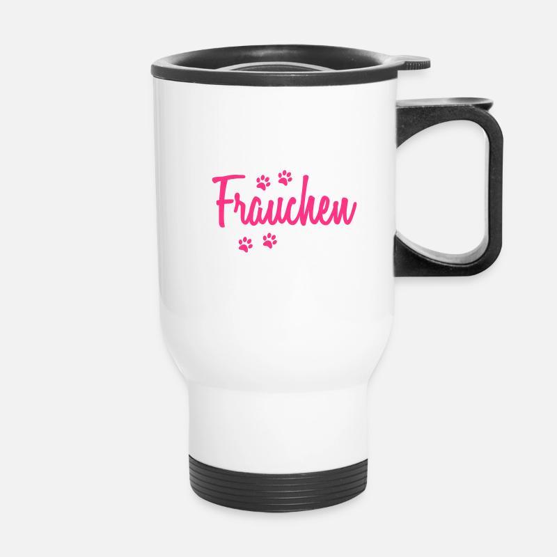 Mistress paws - Thermal mug with handle - white