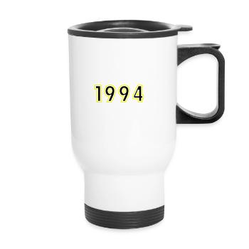 1994 Jahr Geburtstag - Thermobecher mit Tragegriff - Weiß - Vorne
