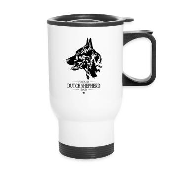 Berger Hollandais Papa Chien Chien Wilsigns - Tasse isotherme avec poignée - blanc - Devant