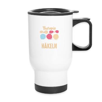 Therapy Gift I Just Need to Crochet - Thermal mug with handle - white - Front