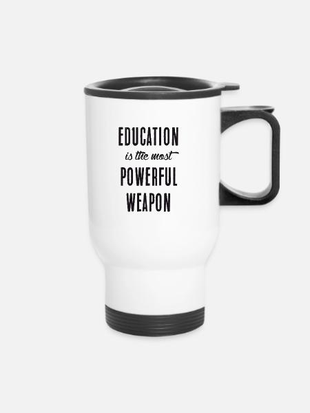 Education - Thermobecher mit Tragegriff - Weiß