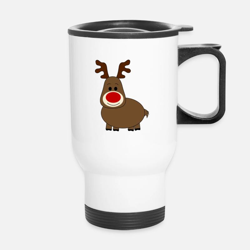 Noël des rennes - Tasse isotherme avec poignée - blanc