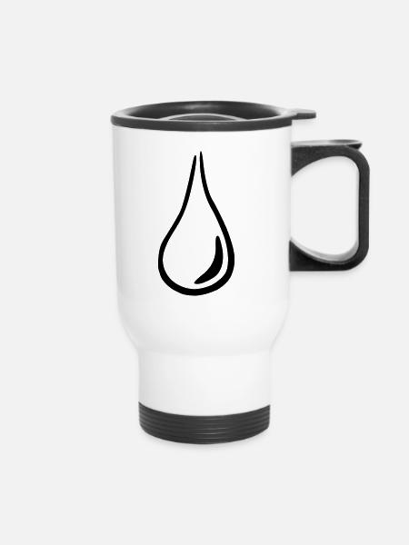 tear drop - Thermobecher mit Tragegriff - Weiß