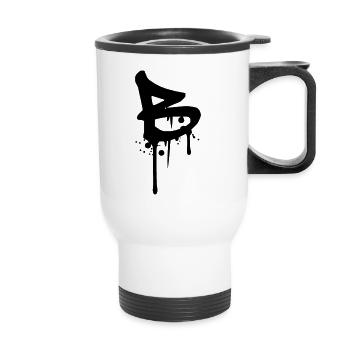 B graffiti drops Farbklex blood spray - Thermal mug with handle - white - Front