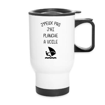 Planche à Voile / Véliplanchiste / Surf / Plage - Tasse isotherme avec poignée - blanc - Devant